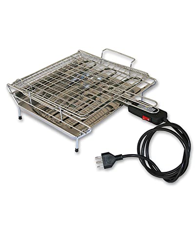Stella Soc. Coop. Bistecchiera griglia elettrica in acciaio inossidabile 2000 Watt Made in Italy la Stella - G8