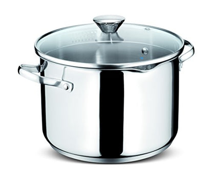 Lagostina Smart Set di Pentole Induzione, Gas e Forno in Acciaio Inox 18/10, 9 Pezzi, Fondo Lagoseal Plus Triplo Strato, Batteria di Pentole con 4 Casseruole, Pentola 2 Maniglie, 4 Coperchi