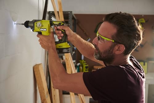 RYOBI Martello perforatore a batteria 18 V ONE+ R18SDS-125S (energia d'impatto 1,3 J, diametro massimo di foratura in legno/muratura/acciaio 16/16/13 mm, con batteria da 2,5 Ah e caricatore in borsa