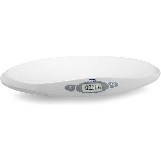 Chicco Bilancia Elettronica Digitale Pesa Bambini Neonati Con Display Digitale LCD, Bilancia Pesa Neonato fino a 20 Kg, Funzione Tara, Funzione Stabilizzatore, Memorizzazione Ultima Pesata, Bianco