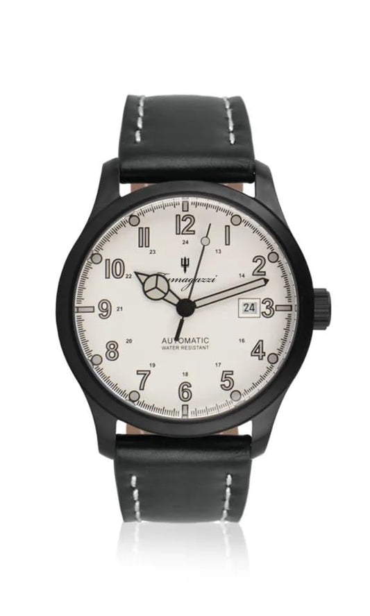 Orologio Fumagazzi Vampiro Bianco | ø 41 mm Movimento Automatico | Cinturino Vera Pelle 22/20 mm, 5 ATM.