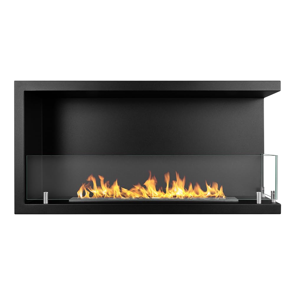Divina Fire Camino a bioetanolo da Incasso ad Angolo biocamino angolare 90x45 SUTRI 90 DX