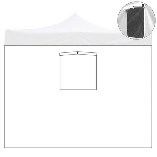 Telo laterale per gazebo con finestra Bianco impermeabile per gazebo richiudibile 200x200 cm