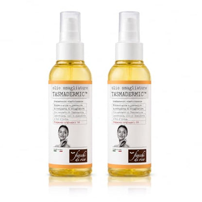 Fiocchi di riso Olio Smagliature TASMADERMIC™, con Estratto di Tasmannia Lanceolata, Olio di Mandorla e Fico d'India, 150ml