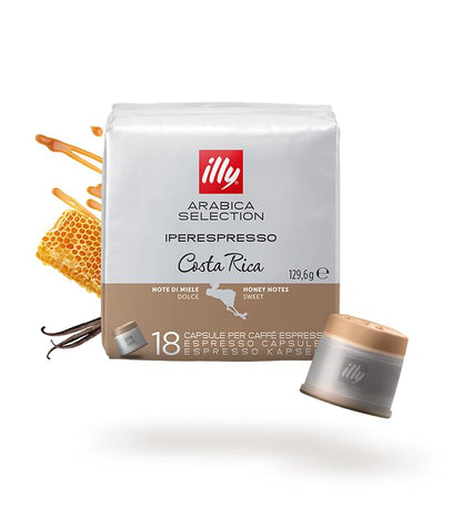 ILLY 108 Caffè in Capsule Iperespresso | Selezione Monoarabica Monorigine | 6 Confezioni Assortitie : Brasile, Etiopia, India, Guatemala, Nicaragua, Costa Rica