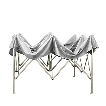 EverGreen Gazebo richiudibile 3x3 m pieghevole telo bianco in PVC 100% impermeabile 9006