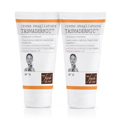 Fiocchi di Riso Crema Smagliature TASMADERMIC™ con Acido Ialuronico e Peptidi Vegetali, Trattamento Tonificante, 2 Pezzi