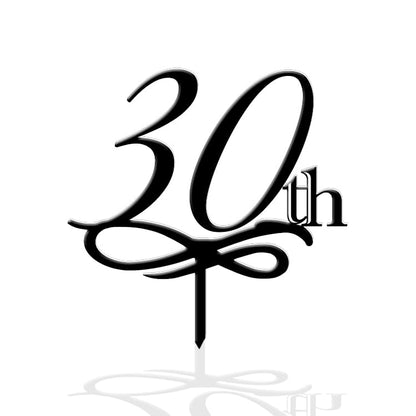Cake Topper Numero Anni Personalizzato in Plexiglass Specchiato, 15x14 cm, 3mm di Spessore | Personalizza le Cifre degli anni 18, 25, 30, 45, 50, 75, 100 Compleanno