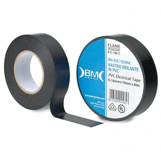 BM Group BETA | Nastro Isolante in PVC Eletrical Tape Nero 0.15mm x 19mm x 25m