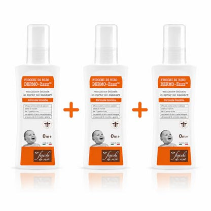 Fiocchi di Riso Spray Repellente Insetti con Citronella, Formula al 95% di Origine Naturale, 100 Ml, Adatto dai 0 Mesi, Uso Esterno