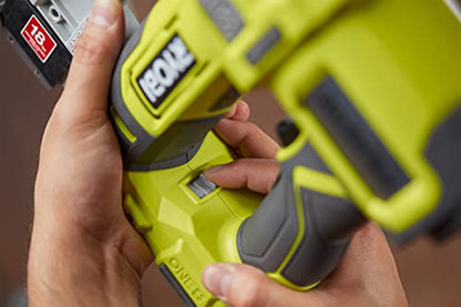 Ryobi R18GN18-0 Groppinatrice 18V ONE+, Tecnologia AirStrike, con Due Modalità d'Uso, Include una Leva di Rilascio per Groppini Inceppati, Groppini 18GA, Batteria Non Inclusa