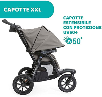 Chicco Trio Activ3 Passeggino Trio 3In1 Sistema Modulare Con Car Kit, Passeggino 3 Ruote, Navicella Neonato E Seggiolino Auto Gruppo 0+, Con Chiusura Pieghevole, Beige, ‎113 x 121.5 x 64 cm, 23.2 Kg