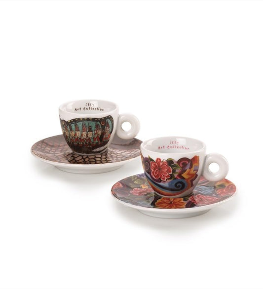 24956 ILLY SET DA 2 TAZZINE DA ESPRESSO ART COLLECTION BIENNALE ARTE 2024
