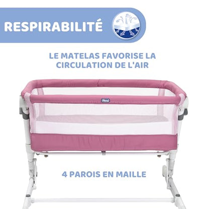 Chicco Next2Me Pop Up Culla Neonato Fianco Letto, Chiusura Compatta, Trasportabile Ovunque, Altezza Regolabile, Inclinabile, Materasso e Borsa da Viaggio Inclusi, Orchid