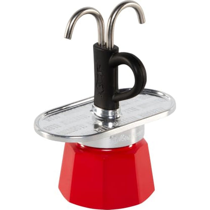 Bialetti Mini Express Tricolore Damier Moka Set con 2 Tazzine, 90 ml