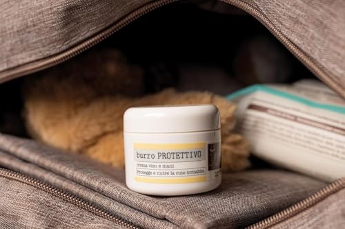 Fiocchi di Riso Burro PROTETTIVO, Crema Viso e Mani, con Ceramidi e Fico d'India, per Cute Sensibile, 2 Flaconi da 30 ml