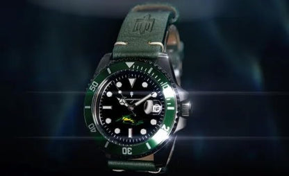 Generico FU101 Orologio da Polso Fumagazzi - El K aimano Negro, ø 40 mm, Cinturino in Vera Pella, Movimento Meccanico Automatico, Water Resistant 10 atm