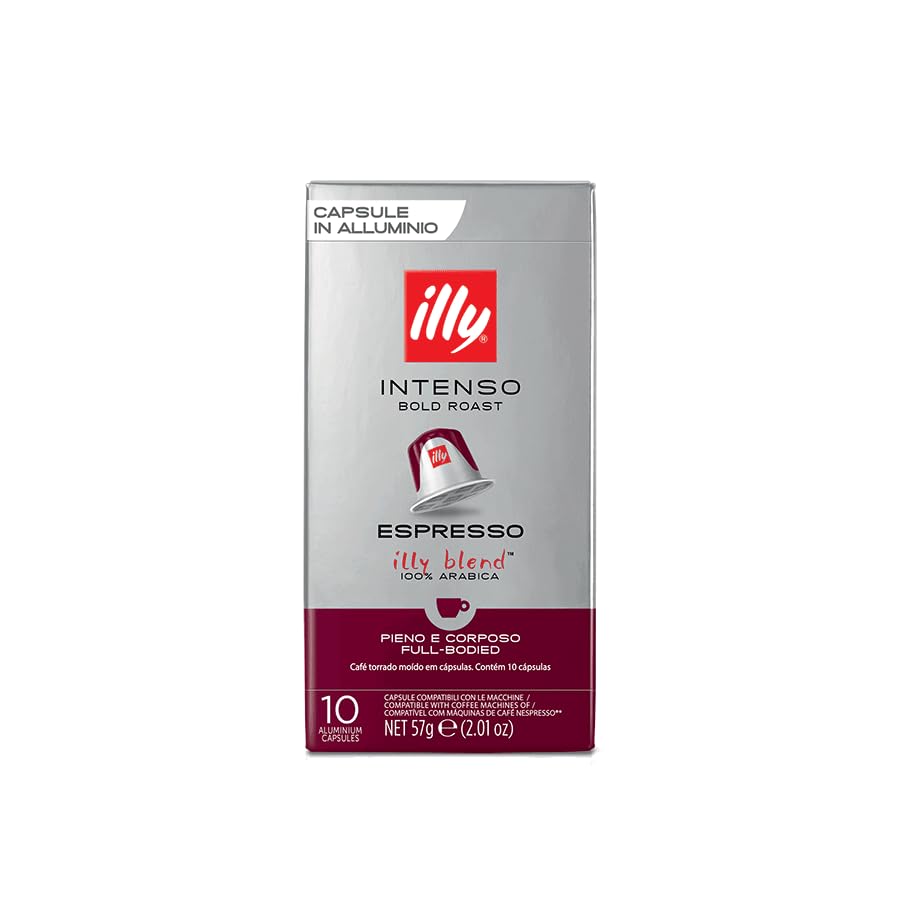 illy 100 Capsule Compatibili Nespresso 10 Confezione da 10 Caffè Gusto Intenso