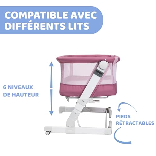 Chicco Next2Me Pop Up Culla Neonato Fianco Letto, Chiusura Compatta, Trasportabile Ovunque, Altezza Regolabile, Inclinabile, Materasso e Borsa da Viaggio Inclusi, Orchid