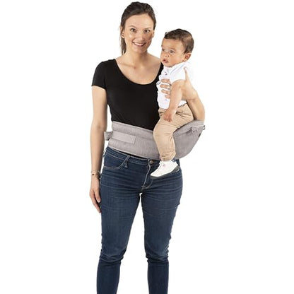 Chicco Hip Seat Carrier Marsupio Neonati Ergonomico da 0 Mesi a 15 kg, Porta Bebè 3in1 Multifunzione con Base Rigida Staccabile, Spallacci Imbottiti e Cappuccio Protettivo, 8 Posizioni - Beige