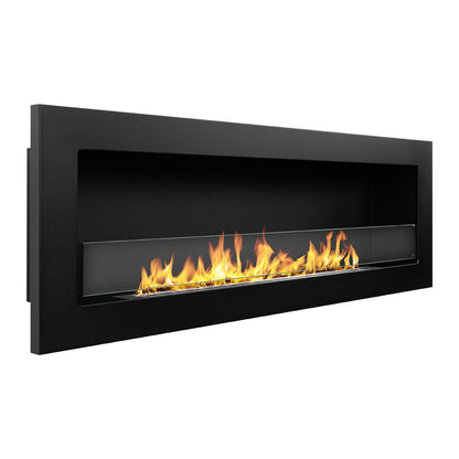 Divina Fire Camino a bioetanolo da Incasso Parete biocamino 120x40 Livorno 120 Nero