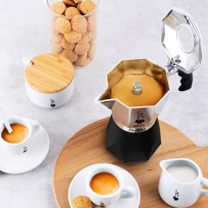 Bialetti Caffettiera New Brikka 2023, 2 Tazze, Espresso Cremoso come al Bar, Non Adatta a Piano Induzione, Manico antiscottatura, Design Elegante, Alluminio