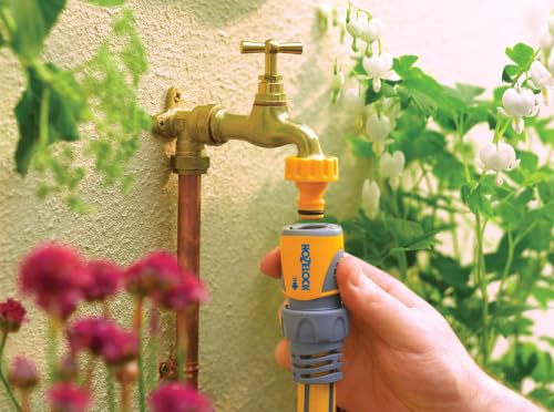 Hozelock Kit Raccordi Rapidi Tubo da Giardino con Ugello 3in1 | 8 Pezzi Connettori 12-15-19mm, con Rubinetto 3/4" e 1" - Lancia Irrigatore con getto Potente