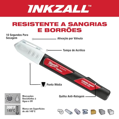Pennarello Milwaukee Vernice liquida Bianca Inkzall 48223711