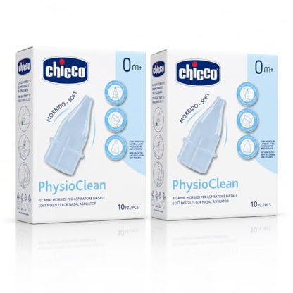 Chicco PhysioClean Ricambi Morbidi per Aspiratore Nasale, 20 Beccucci
