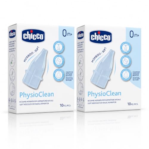 Chicco PhysioClean Ricambi Morbidi per Aspiratore Nasale, 20 Beccucci