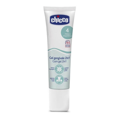 Chicco Gel Gengivale 2 n 1 Per Bambini, Azione Antibatterica, Lenitiva E Igienizzante, Multicolore, 30 ml, Confezione da 1
