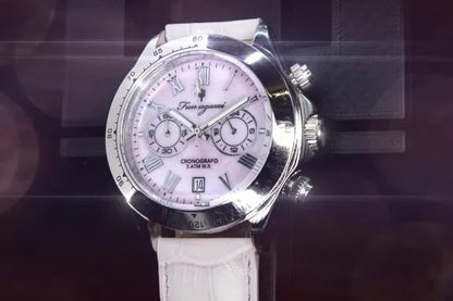Generico FU124 Orologio da Polso Fumagazzi - MonaAmour ø 39 mm, Cinturino Vera Pelle Rosa, Movimento cronografo, Water Resistant 5 ATM