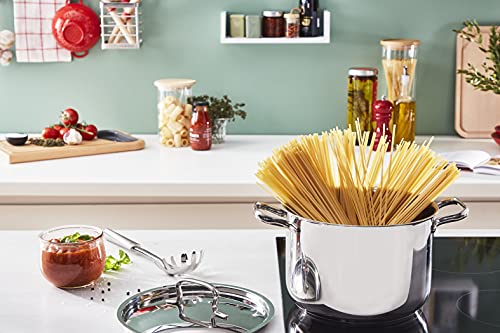 Lagostina Sfiziosa Set di Pentole Induzione, Gas e Forno in Acciaio Inox 18/10, 24 Pezzi, Fondo Lagoseal Plus, con 5 Casseruole, 3 Pentole, Bollilatte, 8 Coperchi, 7 Utensili Cucina