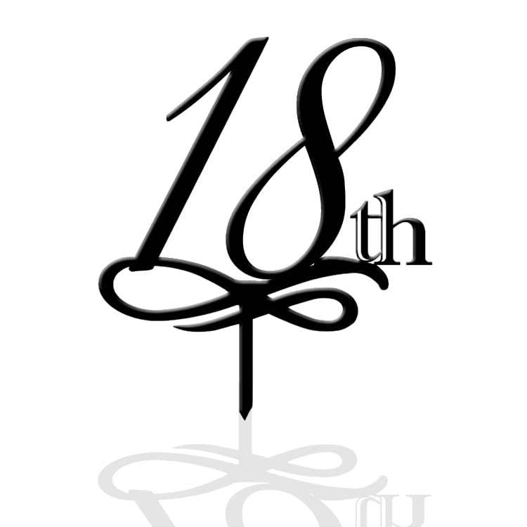 Cake Topper Numero Anni Personalizzato in Plexiglass Specchiato, 15x14 cm, 3mm di Spessore | Personalizza le Cifre degli anni 18, 25, 30, 45, 50, 75, 100 Compleanno
