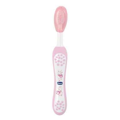 Chicco Set Dentale per Bambini, L'Astuccio Contiene Un Dentifricio 12 Mesi + e Uno Spazzolino, Oral Care, Rosa, 6 Mesi+
