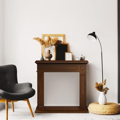 Cornice per camino rivestimento in legno L89,5xH90,5xP28 Jefferson Noce