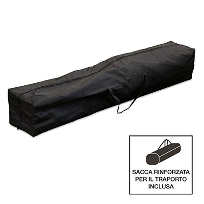 EverGreen Gazebo richiudibile 3x3 m pieghevole telo bianco in PVC 100% impermeabile 9006