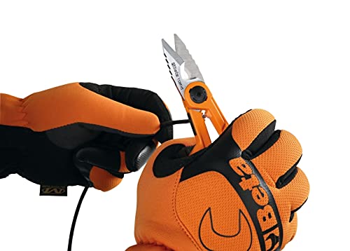 Beta 1128FXS - Forbici elettricista con svasatore, lame in acciaio inossidabile con microdentatura, gola tranciacavo e crimpatore per terminali a tubetto