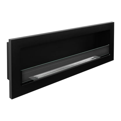 Divina Fire Camino a bioetanolo da Incasso Parete biocamino 120x40 Livorno 120 Nero