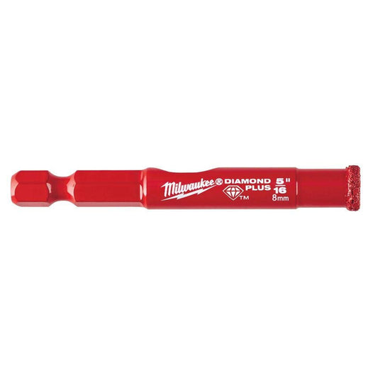 MILWAUKEE Diamond Plus™ Punta Diamantata 8mm 1/4" Attacco Hex Esagonale