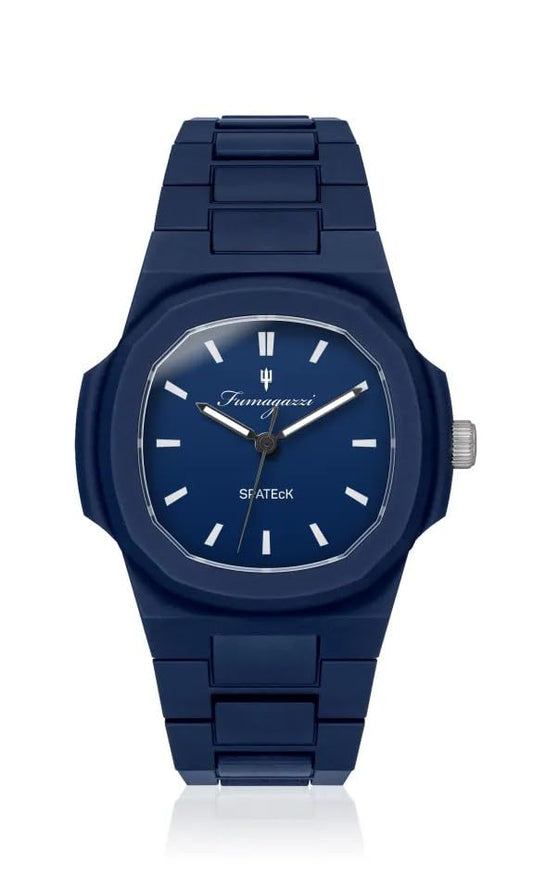 Generico FU323 Orologio da Polso Fumagazzi - SpateckLe Bleu Cazzé ø 40 mm, Cinturino ABS Blu, Movimento al Quarzo