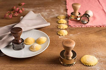 Marcato Stampo ad Espulsione pe rRavioli, design rotondo, 6,3 cm, Champagne Heritage