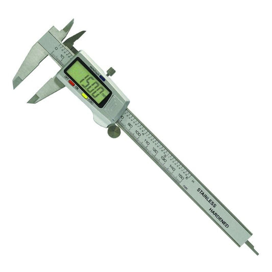 METRICA Calibro Digitale ±0.02 in Acciaio Inox 150mm con Numeri Giganti (11mm)