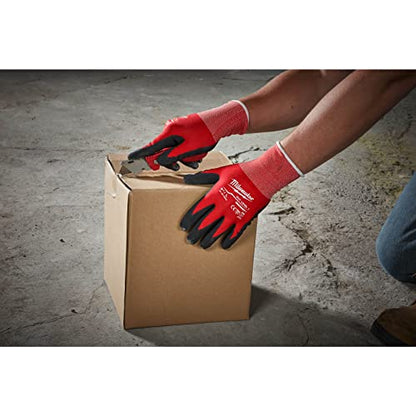Milwaukee Guanti Resistenti Taglia L Livello 1-4932471417, Nitrile e Nylon, Rosso