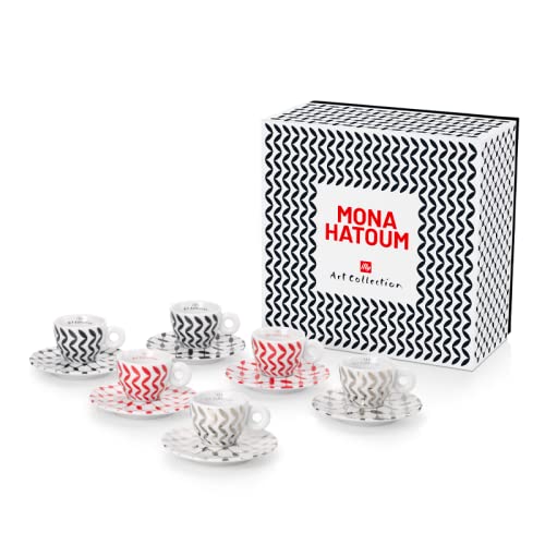 Zeus Party Illy Collection Mona Hatoum - Set da 6 tazze Espresso con Piattini