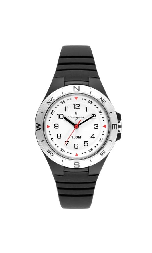 Generico FU215 Orologio da Polso Fumagazzi - ErPupo, ø 34 mm, Cinturino in Silicone Nero, Movimento al Quarzo, Water Resistant 10 atm