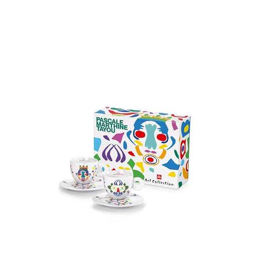 Illy Art Collection Pascale Marthine Tayou 2 Tazze da Cappuccino Numerate Firmate