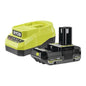 Batteria RYOBI 18V One+ 2.0Ah LithiumPlus - 1 caricatore rapido 2.0Ah RC18120A-120C