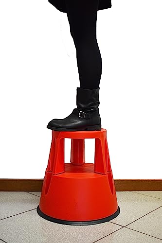 GIERRE Sgabello ROLLINGSTEP, Tondo, con Rotelle, in Plastica