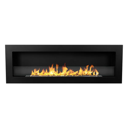 Divina Fire Camino a bioetanolo da Incasso Parete biocamino 120x40 Livorno 120 Nero
